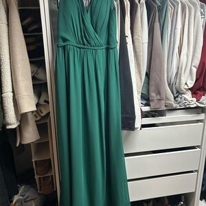 Azazie Emerald Chiffon Bridesmaid Dress